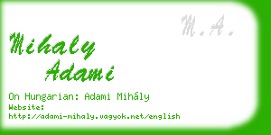 mihaly adami business card